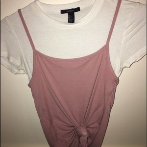 Tank top attached to tshirt